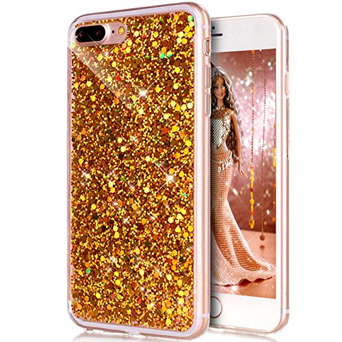 iPhone 7 Plus Case,iPhone 7 Plus Glitter Case,ikasus Luxury Sparkle 3D Bling Diamond Glitter Paillette Flexible Soft Rubber Gel TPU Protective Bumper Silicone Case Cover for iPhone 7 Plus 5.5