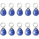 ETEKJOY 10 PCS Writable 125kHz RFID Key Fob Proximity ID Card Token Tag Rewritable T5577 Universal (Blank Card No Data)
