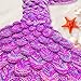 Mermaid Tail Blanket Handmade Crochet Knitting Sofa Bed Blanket Soft Living Room Sleeping Bag for Adult Teens Kids Christmas Gift (Rainbow - Pink)