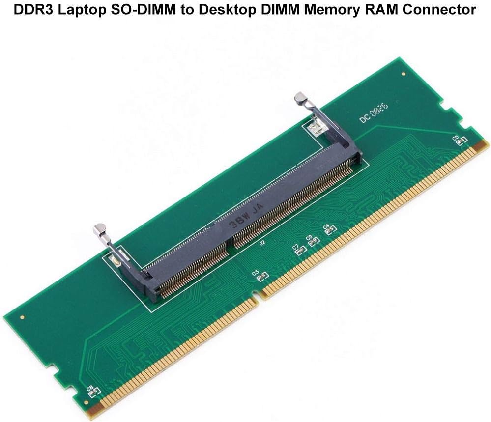 DDR3 Laptop SO-DIMM to Desktop DIMM Memory RAM Connector Adapter 204 Pin to 240 Pin Card