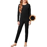 Arshiner Girls Thermal Underwear Set Long Johns Cold Weather Kids Base Layer Top Bottom