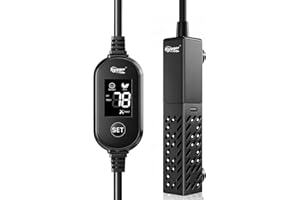 hygger Aquarium Heater, Upgraded Ceramic 50W Small Fish Tank Heater with Digital LED Controller, Fast Heating, Precise Temperature Control, Turtle Tank Heater for Freshwater/Saltwater