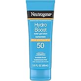Neutrogena Hydro Boost Moisturizing Water Gel Sunscreen Lotion with Broad Spectrum SPF 50, Water-Resistant & Non-Greasy Hydrating Sunscreen Lotion, Oil-Free, 3 fl. oz
