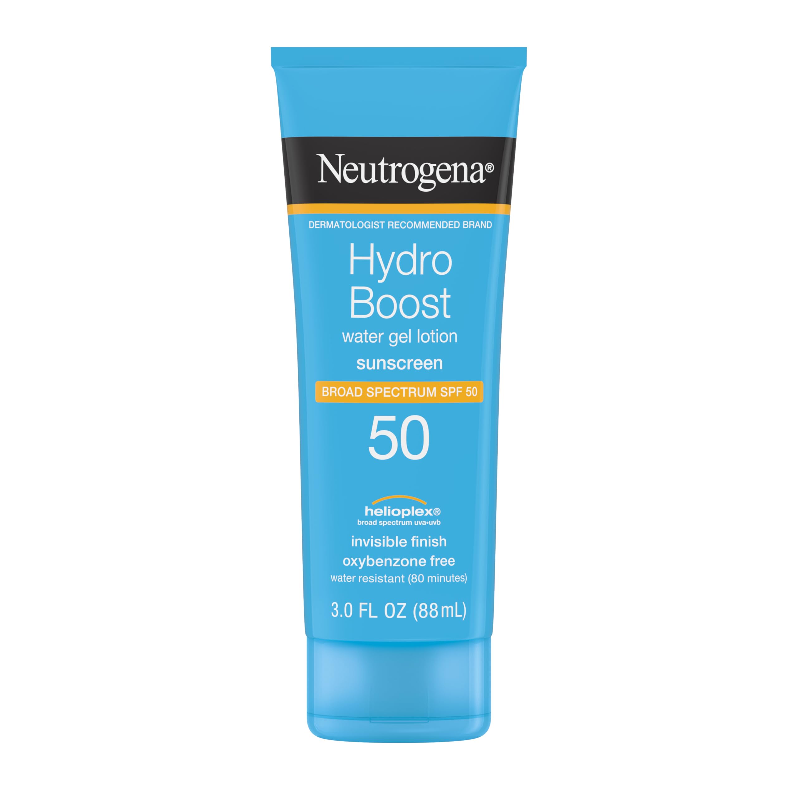 Photo 1 of ***used***Neutrogena Hydro Boost Moisturizing Water Gel Sunscreen Lotion with Broad Spectrum SPF 50, Water-Resistant & Non-Greasy Hydrating Sunscreen Lotion, Oil-Free, 3 fl. oz