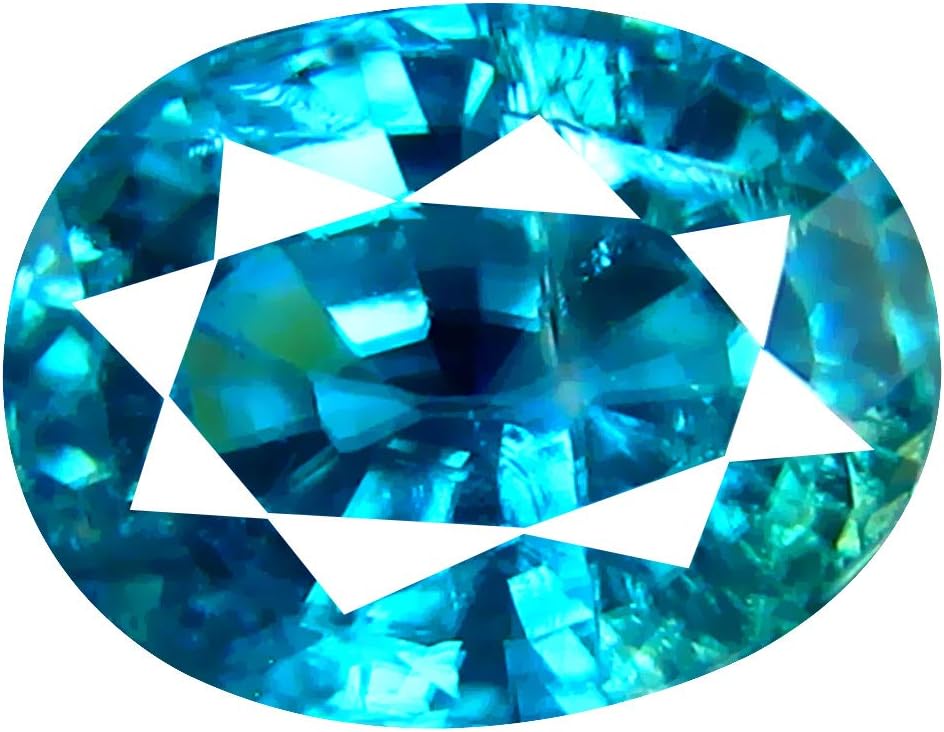 Deluxe Gems 2.53 ct Oval Cut (8 x 6 mm) Untreated Cambodian Blue Zircon Natural Loose Gemstone