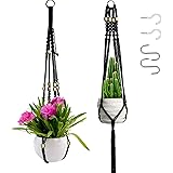 LRIGYEH Macrame Plant Hanger Indoor Outdoor Hanging Planters Set Flower Pots Holder Stand, Plant Basket Boho Home Decor (Type
