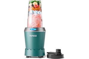 Personal Smoothie Blender - 1000W Single Serve Smoothie Maker with 24oz Portable Travel Cups, Ideal for Protein Shakes, Froze