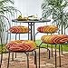 Greendale Home Fashions 15 in. Round Outdoor Bistro Chair Cushion (set of 4), Kinnabari Stripe