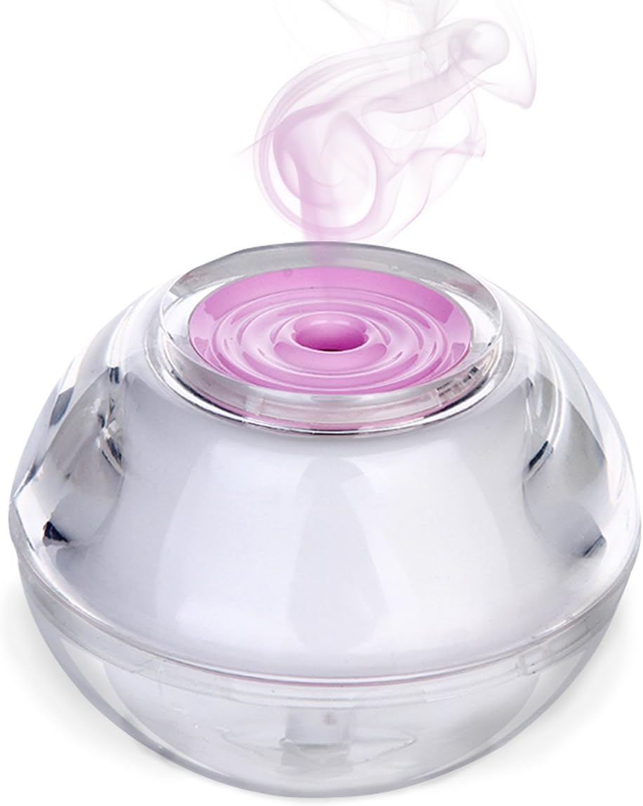 Pink Air Humidifier from Evergreen Lifestyle. Quiet Sleep & Office humidifier. Portable humidifier with USB cable + Adaptor