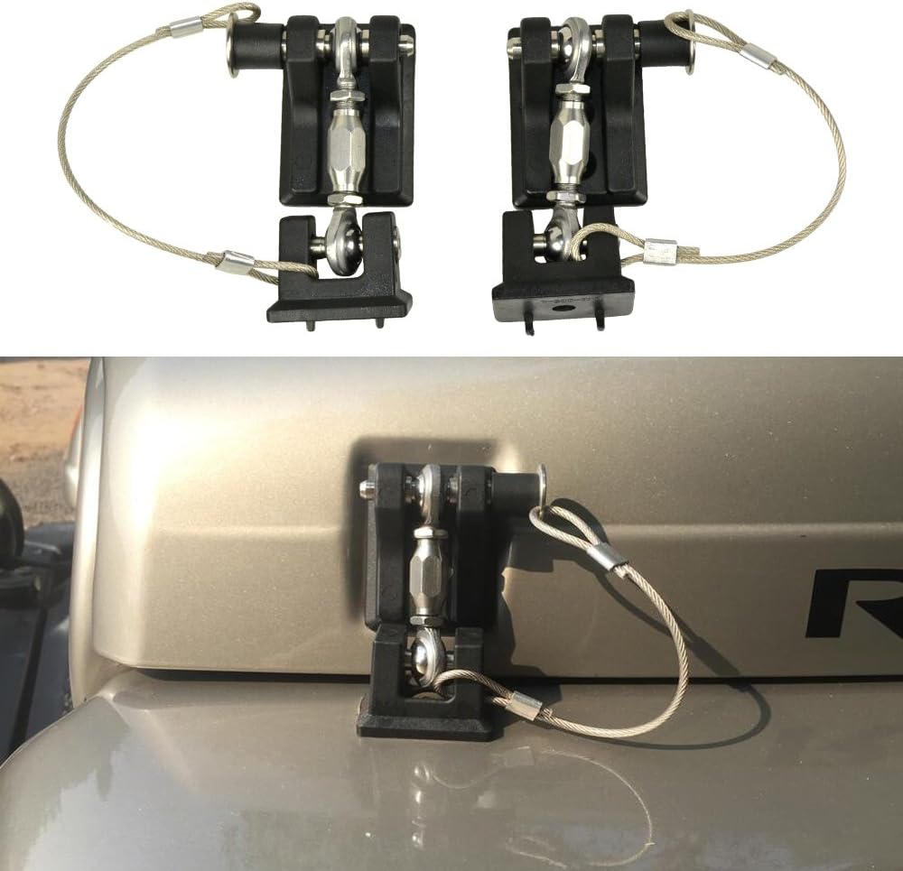 Micephon Hood Locks Hood Latches for Jeep Wrangler TJ 1997-2007, Anti-Theft, Heavy Duty Alloy, 1 Pair