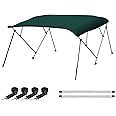 Naviskin 10 Optional Colors Available 3-4 Bow 13 Different Size Bimini Top Cover Includes Mounting Hardwares,Storage Boot with 1 Inch Aluminum Frame