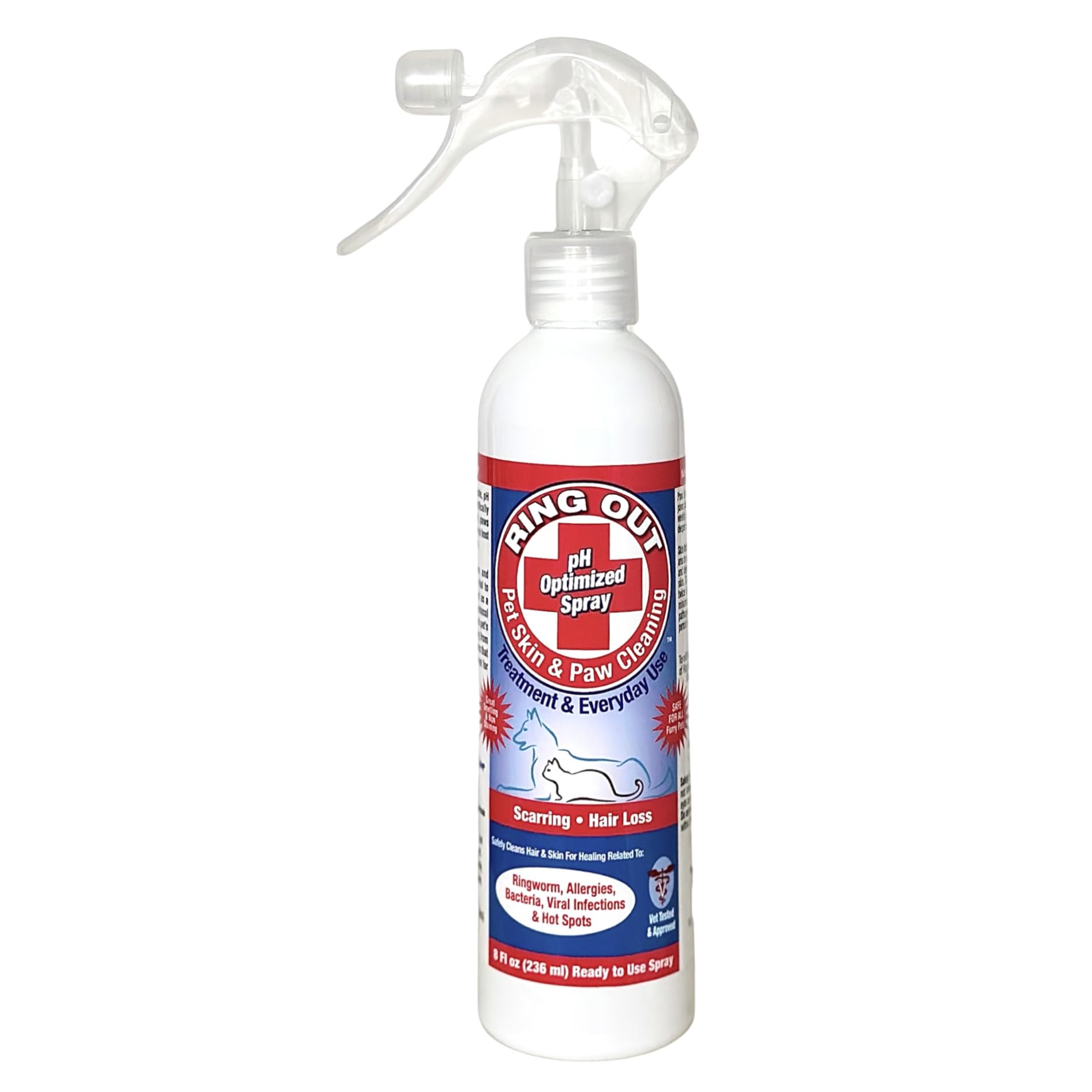 Photo 1 of Ring Out for Pets: Control & Help Ringworm | Clean Pets Skin & Paws | Recovery & Itch Relief Calming Spray for Dog, Cat, Guinea Pig, Small or Large Animals/Pet. 8 oz Spray Bottle
