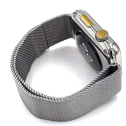 DotCrown Crown dot sticker vinyl cover, set of 8 Metallic Gold dots for all Apple Watch plus x2 matching side buttons - Thumbnail 4