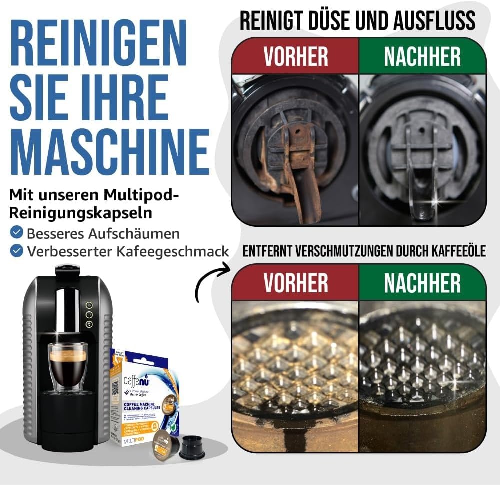 Caffenu Multipod Reinigungskapseln, für Tchibo Cafissimo, Caffitaly, K-fee, Verismo, Expressi, 4-Stück 2