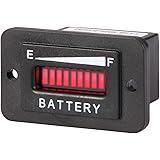AIMILAR 48V LED Battery Indicator - Battery Charge Discharge Gauge Meter for Lead-Acid Battery Motorcycle Golf Cart Car Jet S