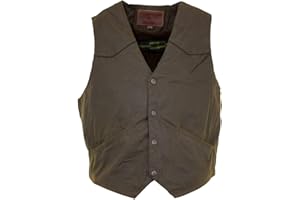 OUTBACK TRADING COMPANY Outback Trading Men's 2155 Cliffdweller Waterproof Breathable Fleece Lined Cotton Oilskin Western Vest