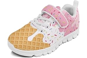Cugasmaru Running Athletic Shoes for Girls Slip On Tennis Shoes Kids Gym Shoes