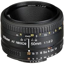 Nikon 50mm Nikkor F/1.8D AF Prime Lens for DSLR Camera (Black