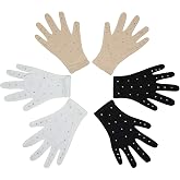 Skating Spirit Thermal Figure Skating Competition Gloves (1 Pair) Sparkle Rhinestone Decoration, for Performance Show Dance