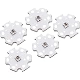 LEDGUHON 3W High Power LED Chip 3535 SMD IR 845-850nm 1500mA 1.6-1.8V-5Pcs | 60deg Infrared Emitter Components Diode Star 20mm Aluminum Plate PCB Base for IR Transmitter &amp; Monitoring