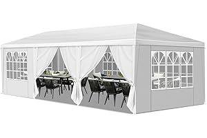 kejector 10'x30' Party Tent, Outdoor Wedding Canopy Tents for Parties with Removable Sidewalls,Heavy Duty Canopy Outside Gazebo Event Tent for Parties Garden Patio and Backyard