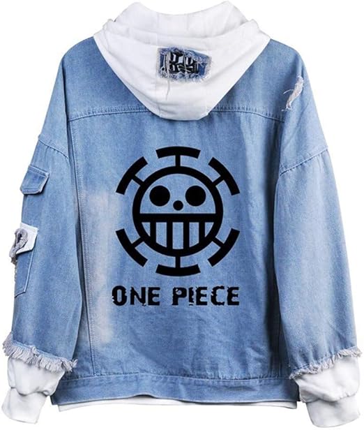 One Piece Anime Unisex Jacket Cosplay Hoodie Denim Denim Fashion Brands Jacket Outwear Coats 