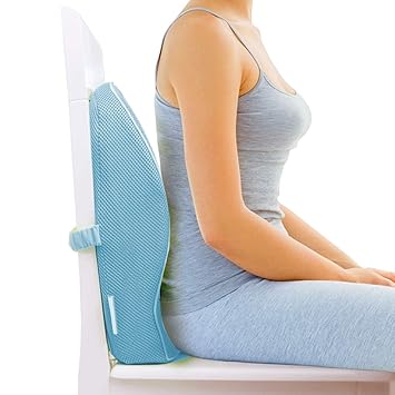 Buy Grin Health Memory Foam Orthopaedic Backrest Cushion Sky Blue