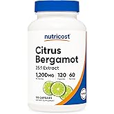 Nutricost Citrus Bergamot Capsules 1,200mg, 120 Capsules - 25:1 Bergamot Extract - 60 Servings, Gluten Free, Vegan & Non-GMO
