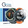Screen Protector Compatible for Garmin Instinct 3 50mm AMOLED/Solar Smartwatch, 9H Tempered Glass Protective Film (3 PCS)