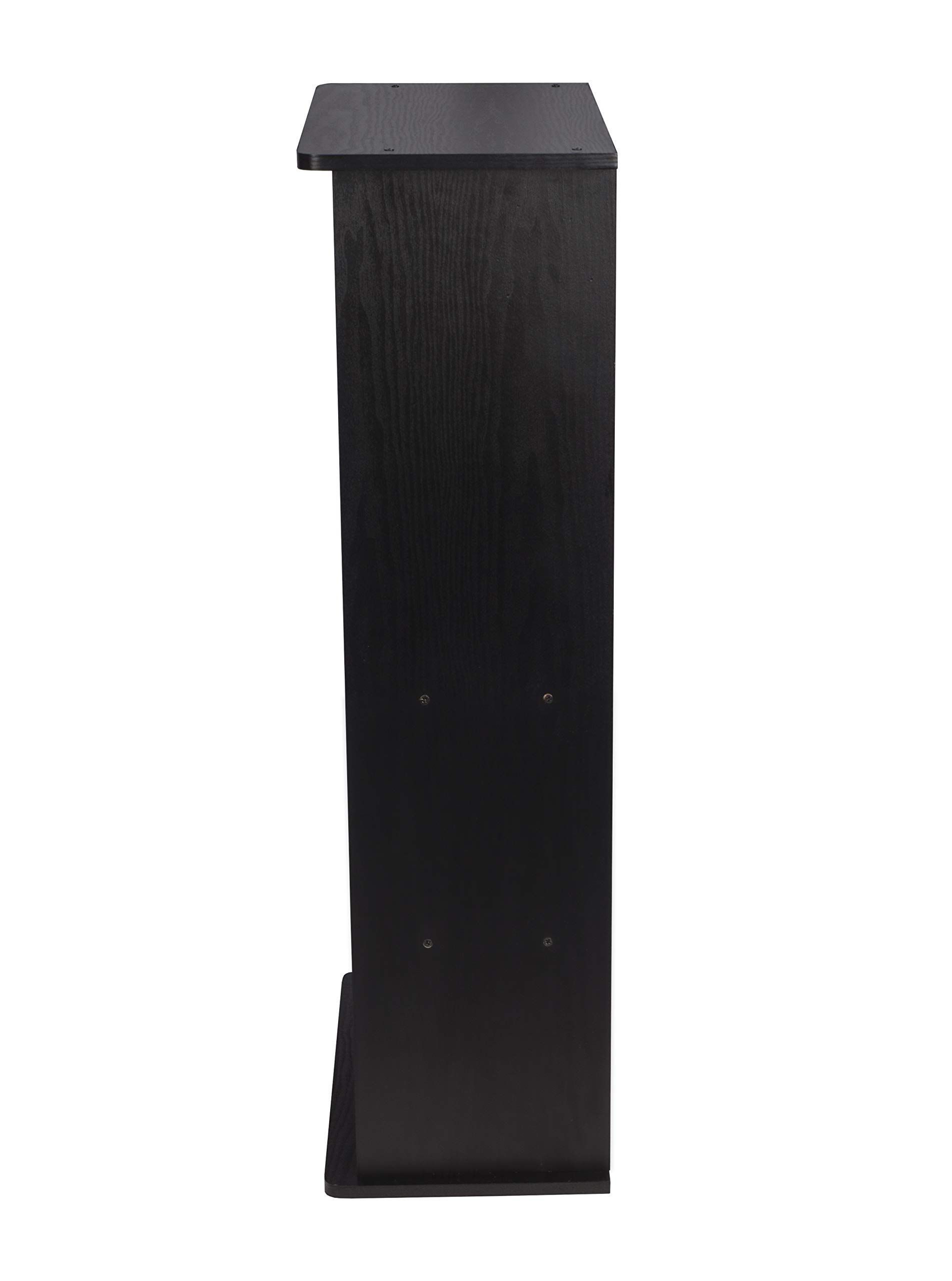 Atlantic Drawbridge Media Cabinet - New/Improved Holds 240 CDs, Wide Stable Base, 4 Adjustable, 2 Fixed Deeper Shelves, 36 X 19 X 10 inch PN37936251 in Black