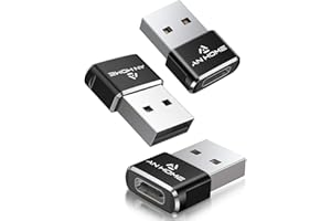 ANHOME SMART HOME AnHome USB C to USB Adapter-3Pack USB-C Female to USB A Male Adapter Converter, USBC OTG Convertidor Adaptor with 3A Type C Charger Compatible with Apple iPhone Samsung and More