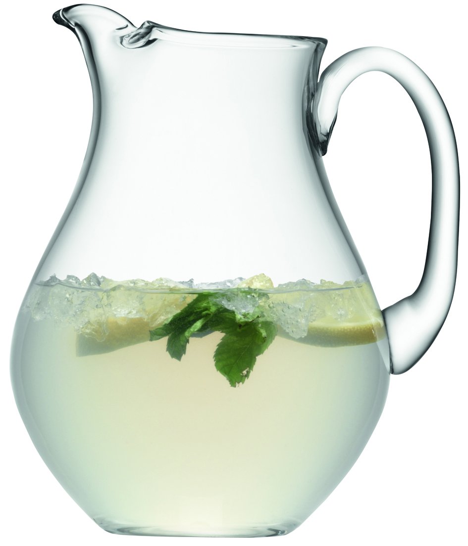 LSA International Bar Icelip Jug 2.65 Litre Clear| 1 Unit | Mouthblown and Handmade Glass | BR14