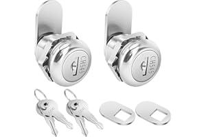 Sissinda Truck Tool Box Lock, 5/8" Cylinder Keyed Alike Cam Lock, for Truck Toolbox, Compatible with Uws Dee Zee Delta Kobalt Craftsman Atwood BetterBuilt WeatherGuard (2 Pack 5/8” Keyed Alike)