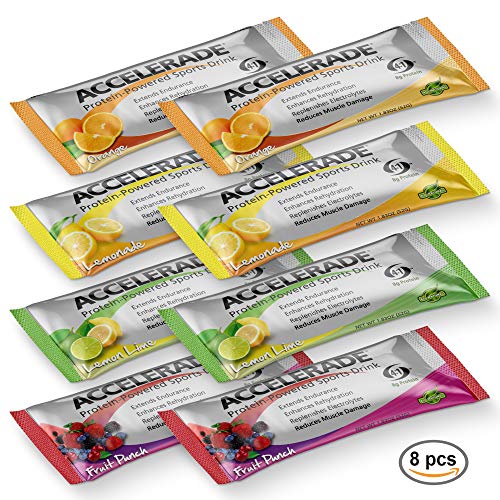 PacificHealth Accelerade, All Natural Sport Drink w/Protein, Carbs, and Electrolytes for Superior Energy Replenishment (8pcs - Single Serve Variety Pack) - Thumbnail 6