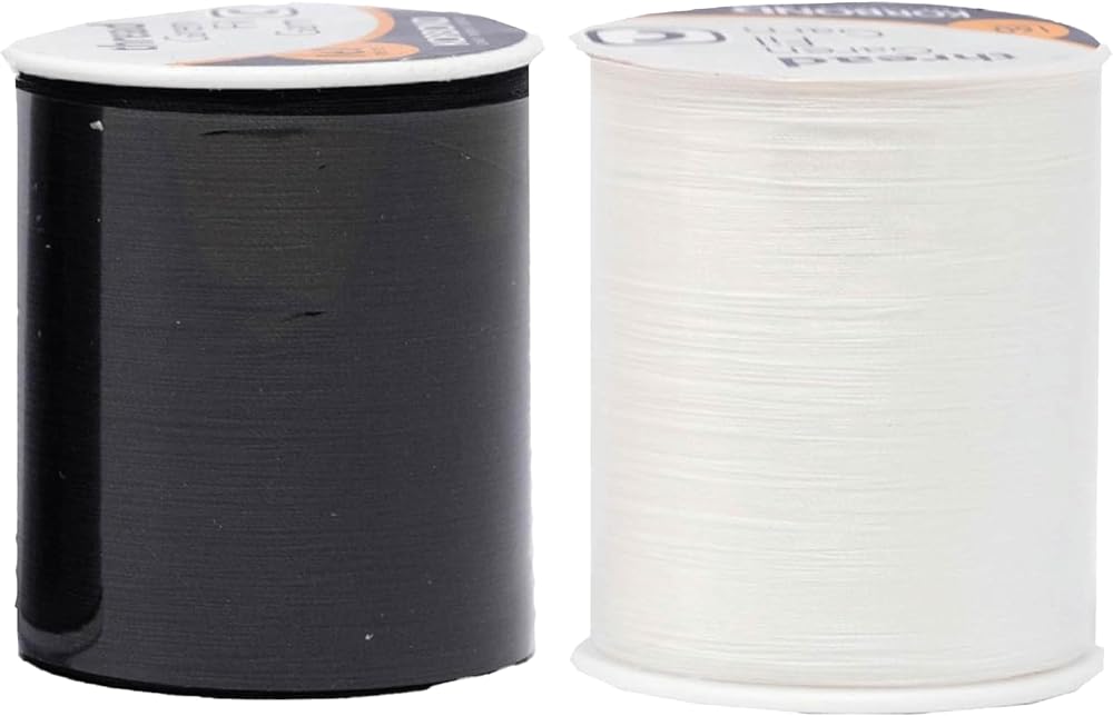 KORBOND Black and White Sewing Thread Set 320m Polyester Spool