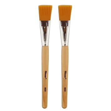 Ear Lobe & Accessories Face Pack Brush, Brown (Pack of 2)