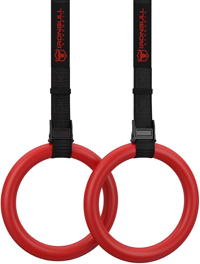 Gymnastics Rings with Adjustable Straps for