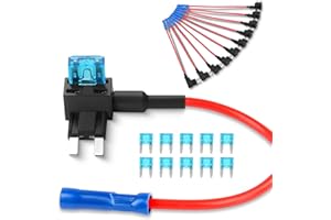 Nilight Fuse Holder Add-a-circuit Fuse TAP Adapter Mini ATM APM Blade Fuse Holder-10 Pack , 2 years Warranty