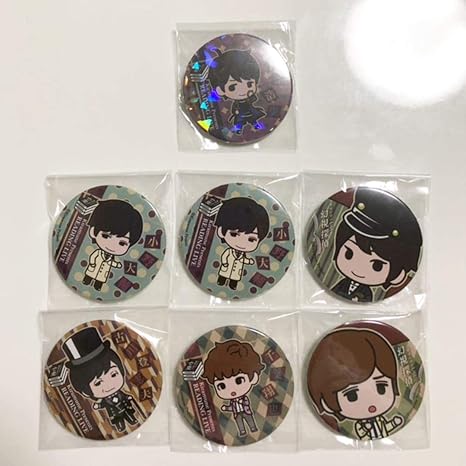 Amazon リーライ 缶バッジ 神谷浩史 ホロ 他 小野大輔 Kiramune アイドル 芸能人グッズ 通販