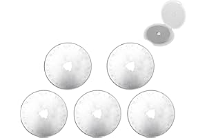 5pcs 60mm/2.36 Inch Rotary Cutter Blades, Sharp Metal Replacement Rotary Blades for Sewing Crafting Quilting Arts Scrapbookin