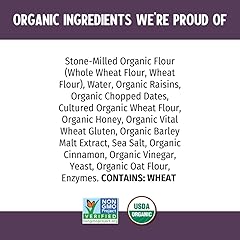 One Mighty Mill Whole Wheat Cinnamon Raisin Bagels, 100% Organic, Fresh-Milled, Stone-Ground Flour - No Preservatives or Arti