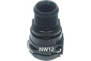 FEEDUN NW12 Coolant Hose Connector Adapter,Radiator Pipe Line Fitting for Chevrolet Mercedes-Benz BMW Audi Volkswagen Volvo Buick,Engine Heater Hose Assembly Junction Flange Repair Kit Threaded Straight 0°