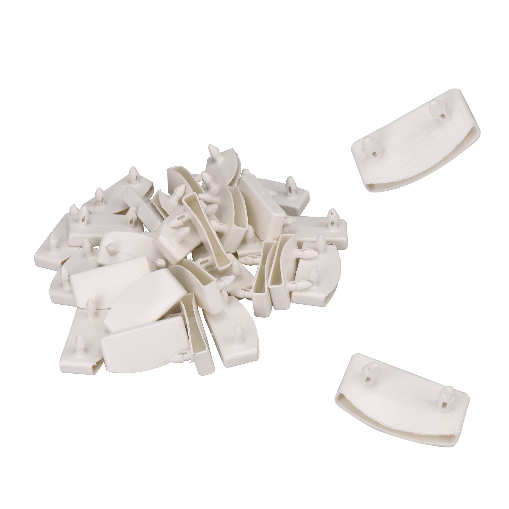 Mxfans 30 x White Inner Length 55mm Plastic Bed Slat End Caps Holders Accessories