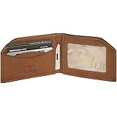 Tony Perotti Mens Italian Cow Leather Slim Front Pocket Bifold Edge Wallet
