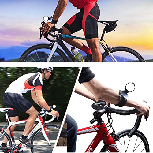 Bicycle Rear View Mirror Wrist,JOOKKI Wrist Band Bike Rear View Mirror 360 Degree Adjustable Cycling mirrors for Cyclists