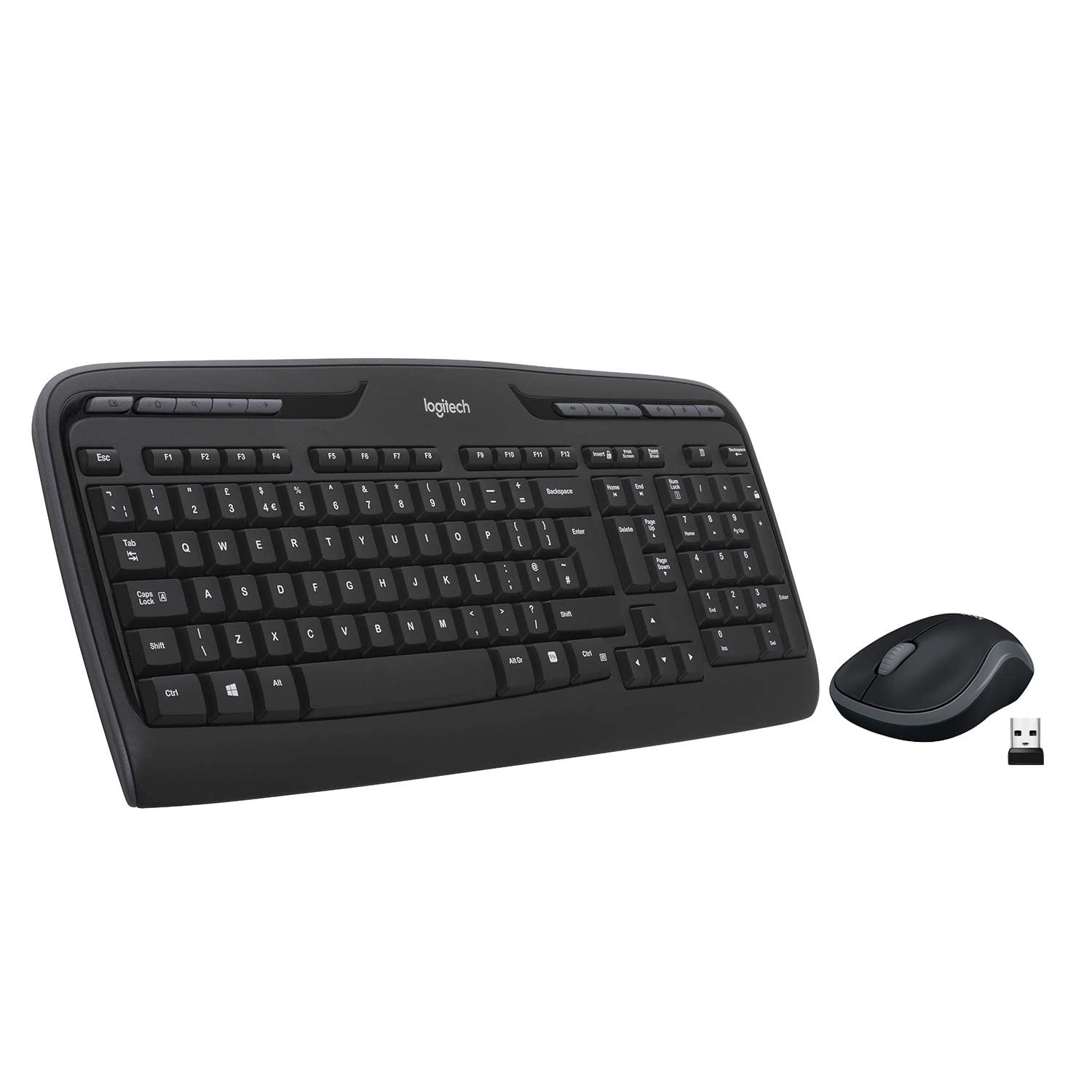 Logitech 920-003971 MK330 Wireless Keyboard and Mouse Combo, QWERTY Italian Layout, Black