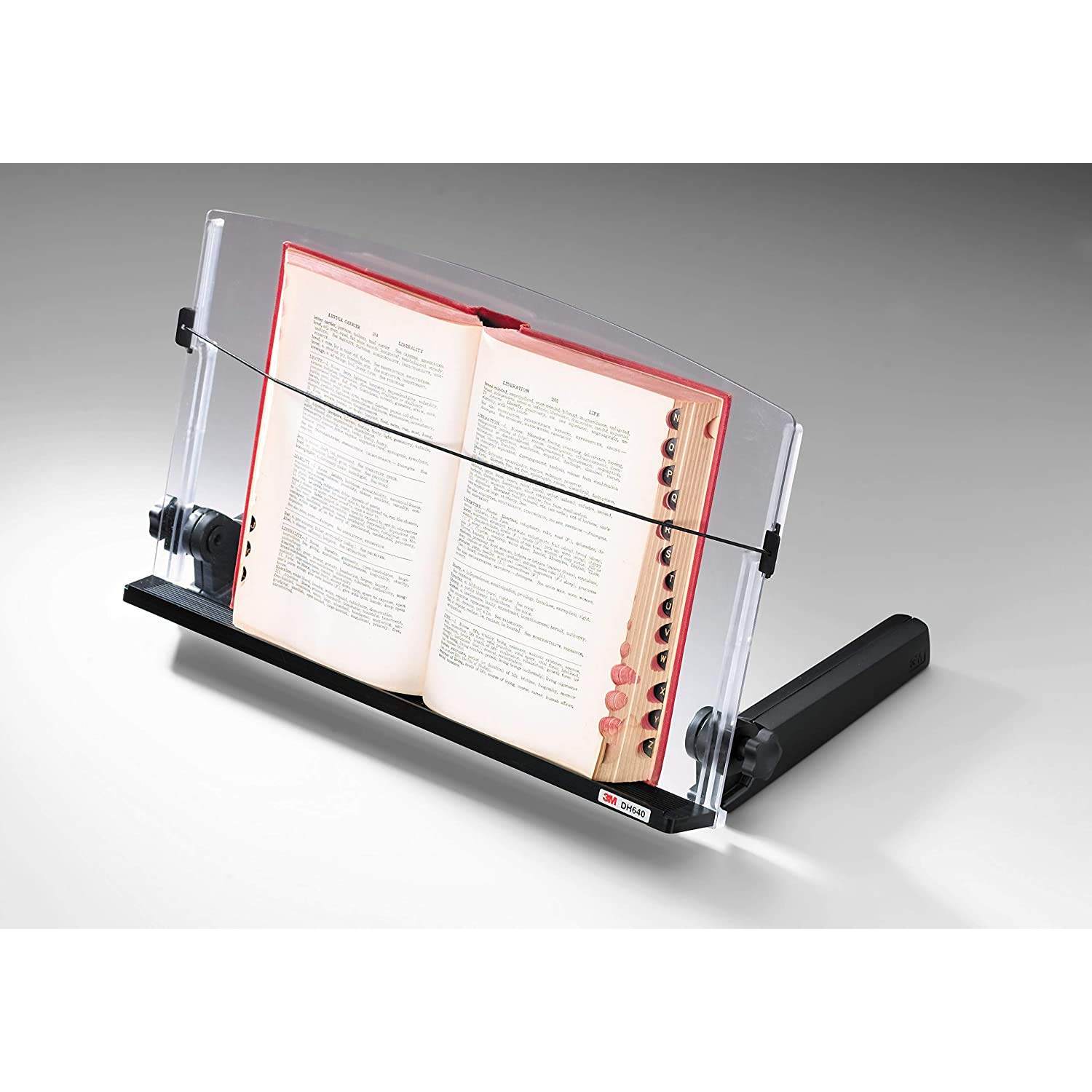 3M Adjustable Document Copy Holder, In-line with Monitor Minimizing ...