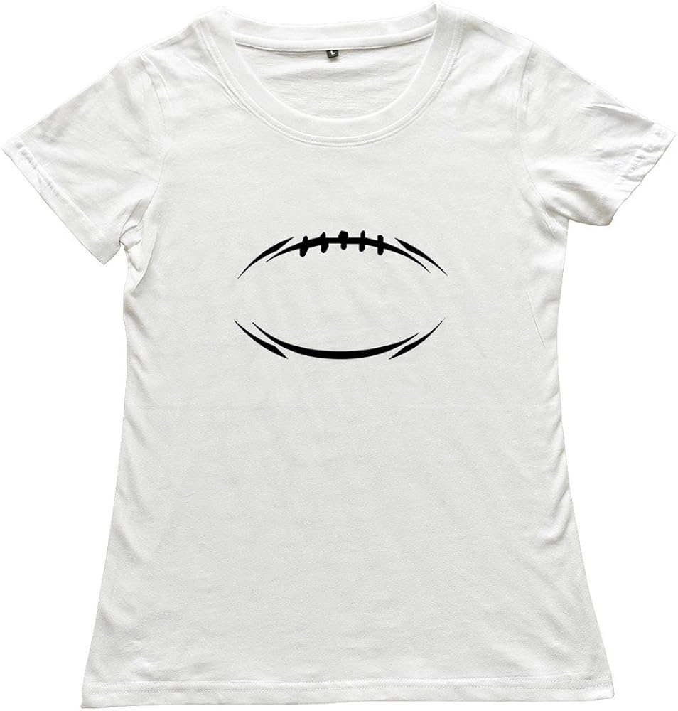 Women American Football Modernstyle Custom O Neck White T
