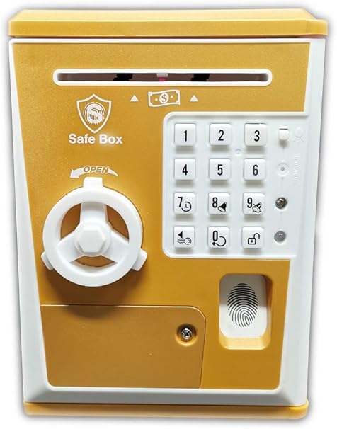 toy piggy bank uvc cleaner safe box fingerprint atm bank atm savings bank for kids