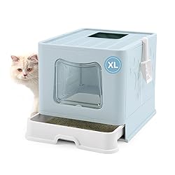 Bolux Foldable Cat Litter Box with Lid, Extra Large